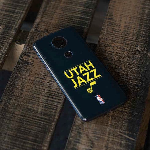 NBA Utah Jazz Standard - Black Moto E5 Plus Skin