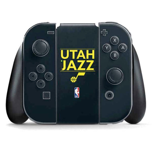 NBA Utah Jazz Standard - Black Nintendo Switch (2017-2021) Joy-Con Controller Skin