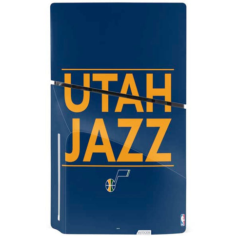 NBA Utah Jazz Standard - Black PS5 Slim Disk Console Skin