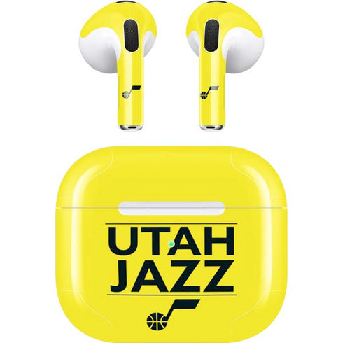NBA Utah Jazz Standard - Yellow Apple AirPods (3rd Gen 2021) Skin