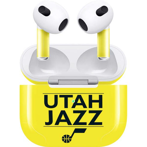 NBA Utah Jazz Standard - Yellow Apple AirPods (3rd Gen 2021) Skin