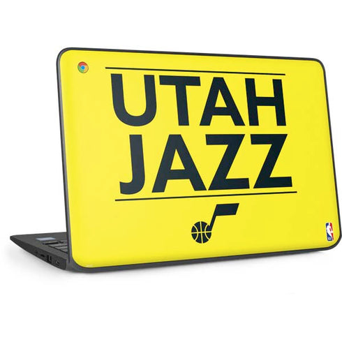 NBA Utah Jazz Standard - Yellow HP Chromebook Skin