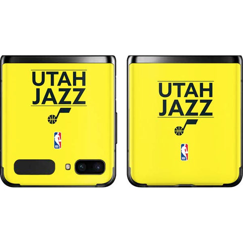NBA Utah Jazz Standard - Yellow Galaxy Z Flip Skin