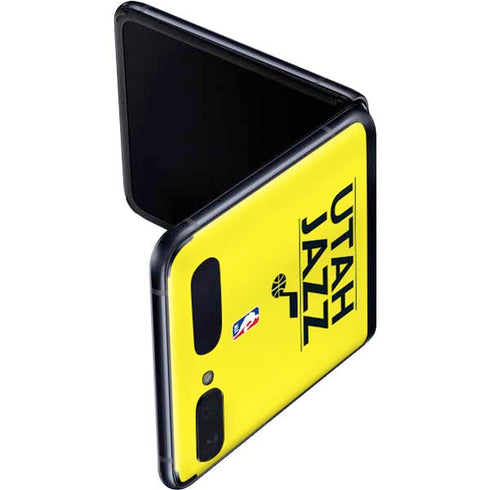 NBA Utah Jazz Standard - Yellow Galaxy Z Flip Skin