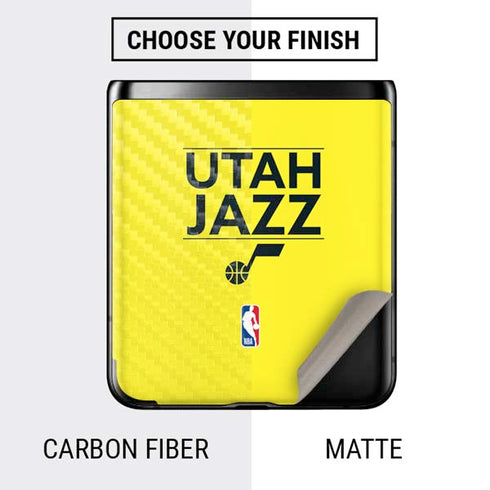 NBA Utah Jazz Standard - Yellow Galaxy Z Flip Skin