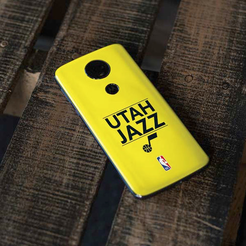 NBA Utah Jazz Standard - Yellow Moto E5 Plus Skin