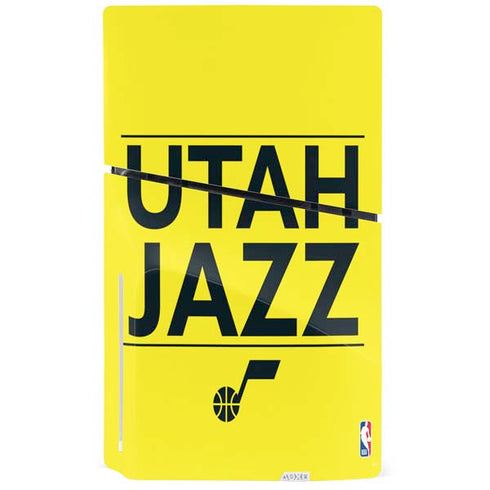 NBA Utah Jazz Standard - Yellow PS5 Slim Disk Bundle Skin
