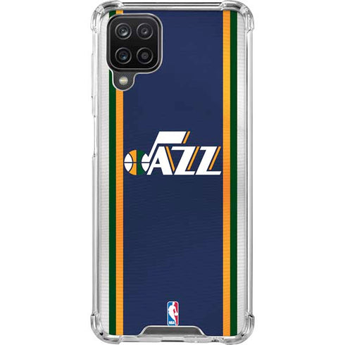 NBA Utah Jazz Team Jersey Galaxy A12 Clear Case