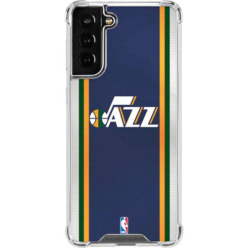 NBA Utah Jazz Team Jersey Galaxy S21 FE Clear Case