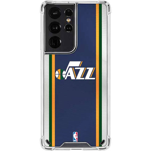 NBA Utah Jazz Team Jersey Galaxy S21 Ultra 5G Clear Case