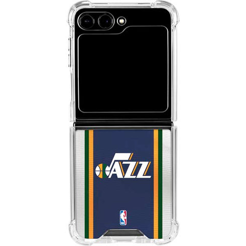 NBA Utah Jazz Team Jersey Galaxy Z Flip5 5G Clear Case