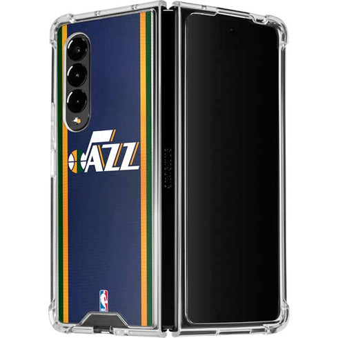 NBA Utah Jazz Team Jersey Galaxy Z Fold4 5G Clear Case