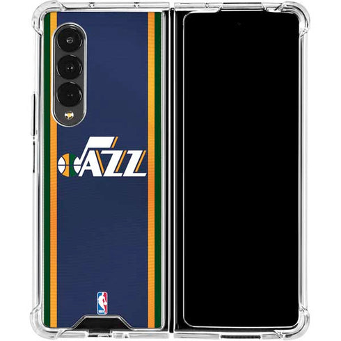 NBA Utah Jazz Team Jersey Galaxy Z Fold4 5G Clear Case