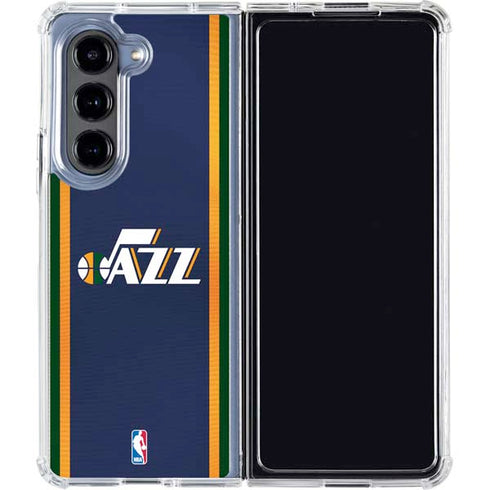 NBA Utah Jazz Team Jersey Galaxy Z Fold5 5G Clear Case