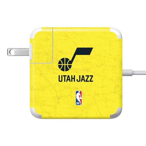 NBA Utah Jazz Yellow Texture 85W Power Adapter (15 and 17 inch MacBook Pro Charger) Skin