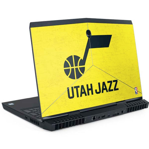 NBA Utah Jazz Yellow Texture Dell Alienware Skin