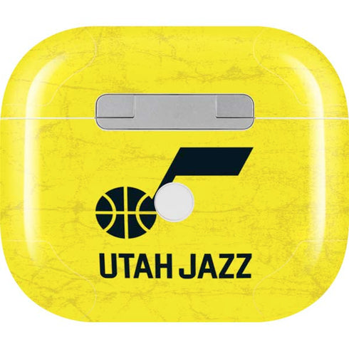 NBA Utah Jazz Yellow Texture Apple AirPods (3rd Gen 2021) Skin