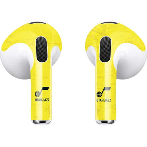NBA Utah Jazz Yellow Texture Apple AirPods (3rd Gen 2021) Skin
