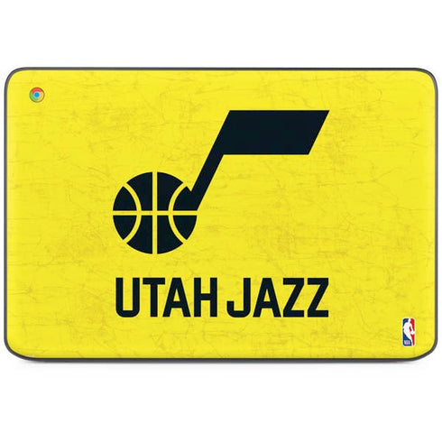 NBA Utah Jazz Yellow Texture HP Chromebook Skin