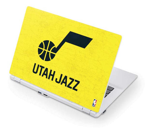 NBA Utah Jazz Yellow Texture Acer Chromebook Skin