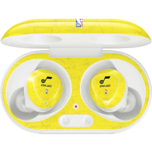 NBA Utah Jazz Yellow Texture Galaxy Buds Plus Skin