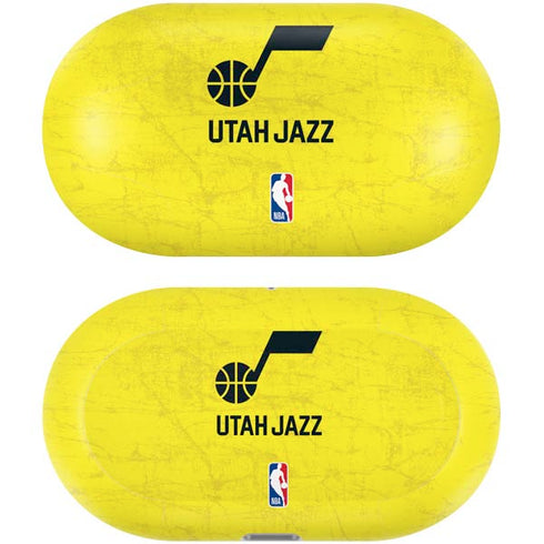 NBA Utah Jazz Yellow Texture Galaxy Buds Plus Skin