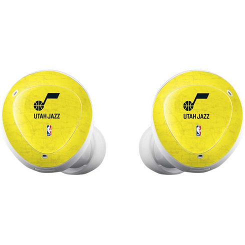NBA Utah Jazz Yellow Texture Galaxy Buds Plus Skin