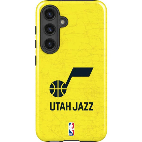NBA Utah Jazz Yellow Texture Galaxy S24 Impact Case