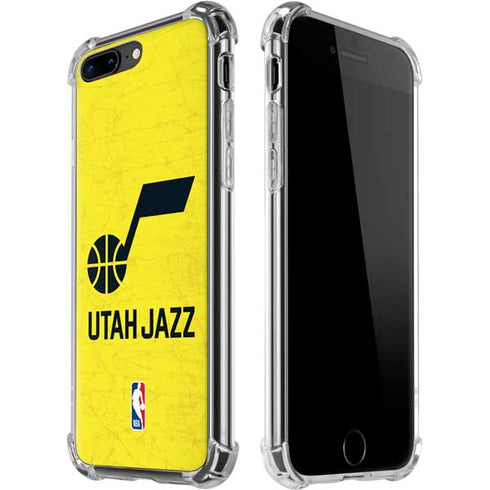 NBA Utah Jazz Yellow Texture iPhone 7/8 Plus Clear Case