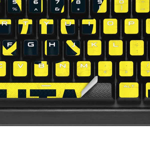 NBA Utah Jazz Yellow Texture K95 RGB PLATINUM Mechanical Gaming Keyboard Skin