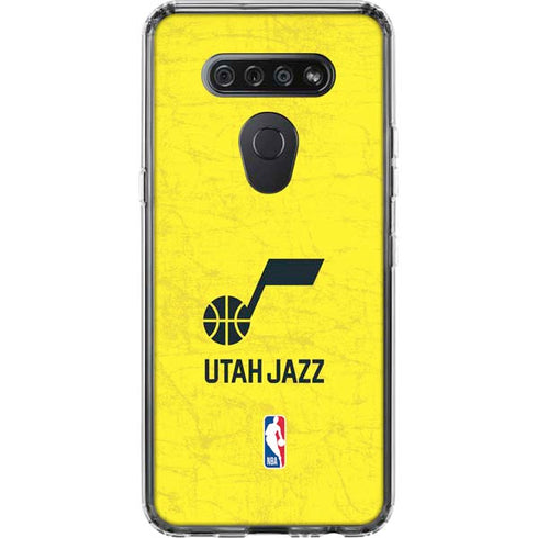 NBA Utah Jazz Yellow Texture LG K51/Q51 Clear Case