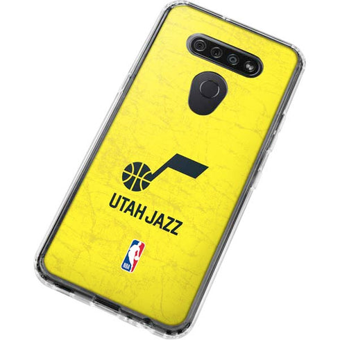 NBA Utah Jazz Yellow Texture LG K51/Q51 Clear Case