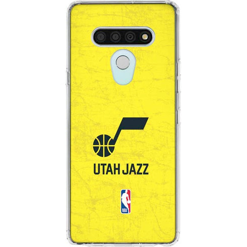 NBA Utah Jazz Yellow Texture LG Stylo 6 Clear Case
