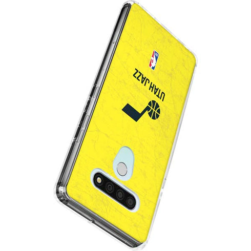 NBA Utah Jazz Yellow Texture LG Stylo 6 Clear Case