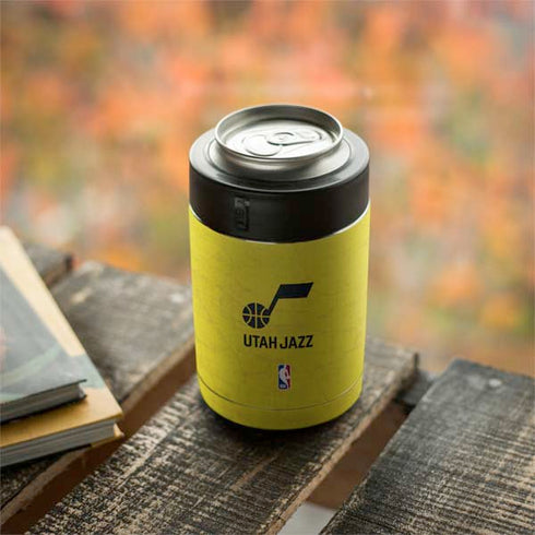 NBA Utah Jazz Yellow Texture Yeti Colster Can Insulator Skin