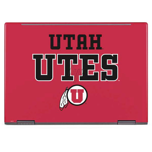 Utah Utes Text on Red Envy x360 13z (2018) Skin