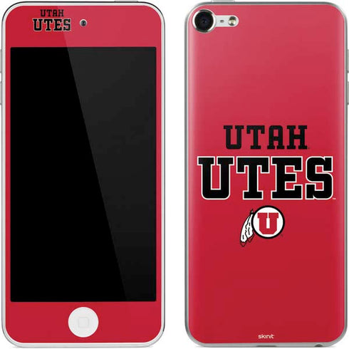 Utah Utes Text on Red iPod Touch (6th Gen 2015) Skin