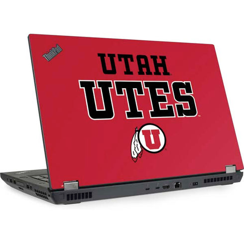 Utah Utes Text on Red ThinkPad P71 Skin