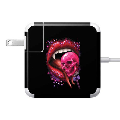Vampire Skull Lollypop by Sarah Richter 85W Power Adapter (15 and 17 inch MacBook Pro Charger) Skin