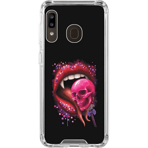 Vampire Skull Lollypop by Sarah Richter Galaxy A30 Clear Case