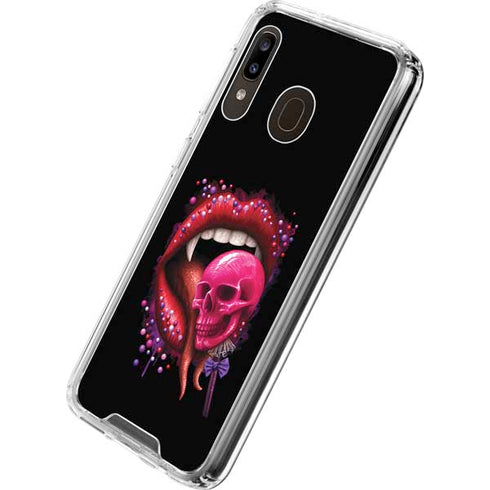 Vampire Skull Lollypop by Sarah Richter Galaxy A30 Clear Case