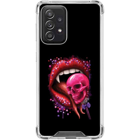 Vampire Skull Lollypop by Sarah Richter Galaxy A52 5G Clear Case