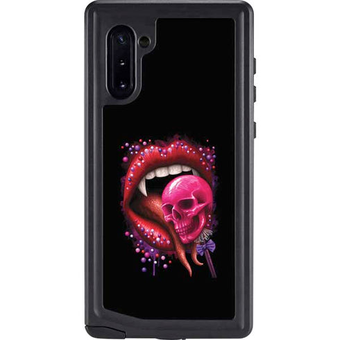 Vampire Skull Lollypop by Sarah Richter Galaxy Note 10 Waterproof Case