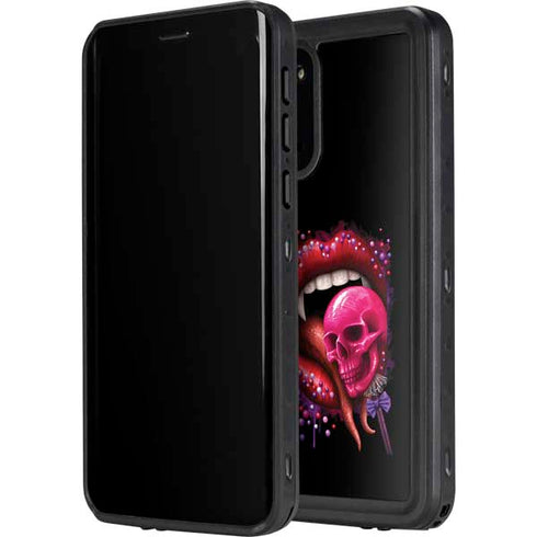 Vampire Skull Lollypop by Sarah Richter Galaxy S20 Plus Waterproof Case