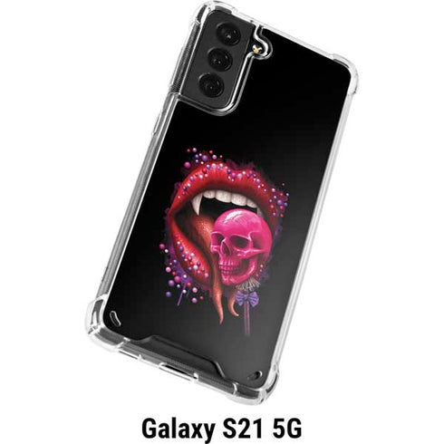 Vampire Skull Lollypop by Sarah Richter Galaxy S21 5G Clear Case