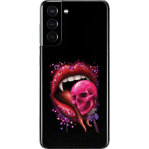 Vampire Skull Lollypop by Sarah Richter Galaxy S21 5G Skin