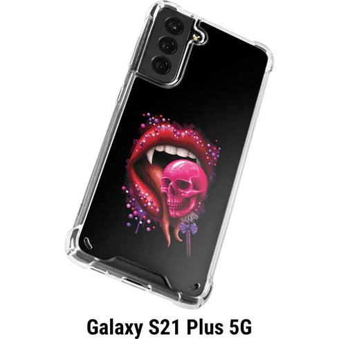 Vampire Skull Lollypop by Sarah Richter Galaxy S21 Plus 5G Clear Case