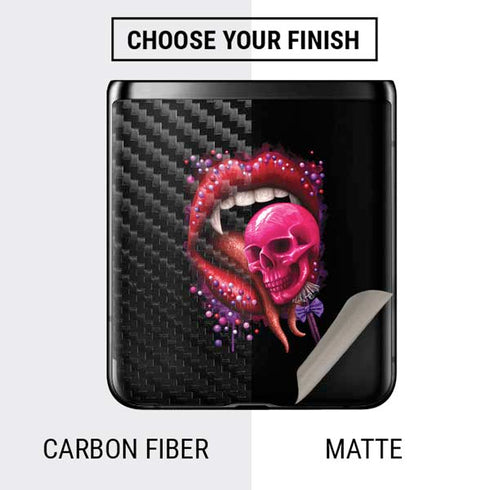 Vampire Skull Lollypop by Sarah Richter Galaxy Z Flip Skin