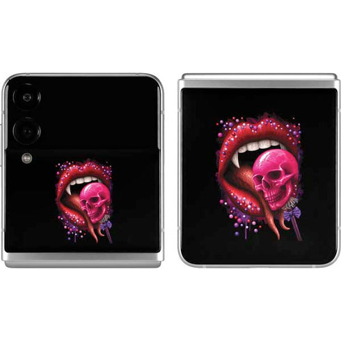 Vampire Skull Lollypop by Sarah Richter Galaxy Z Flip4 5G Skin
