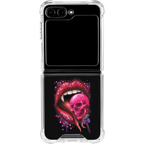 Vampire Skull Lollypop by Sarah Richter Galaxy Z Flip5 5G Clear Case